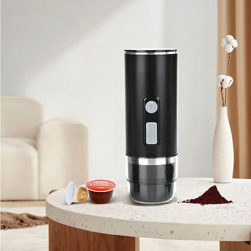 Portable Electric Coffee Maker (Compatible with Coffee Capsules Ground Coffee)