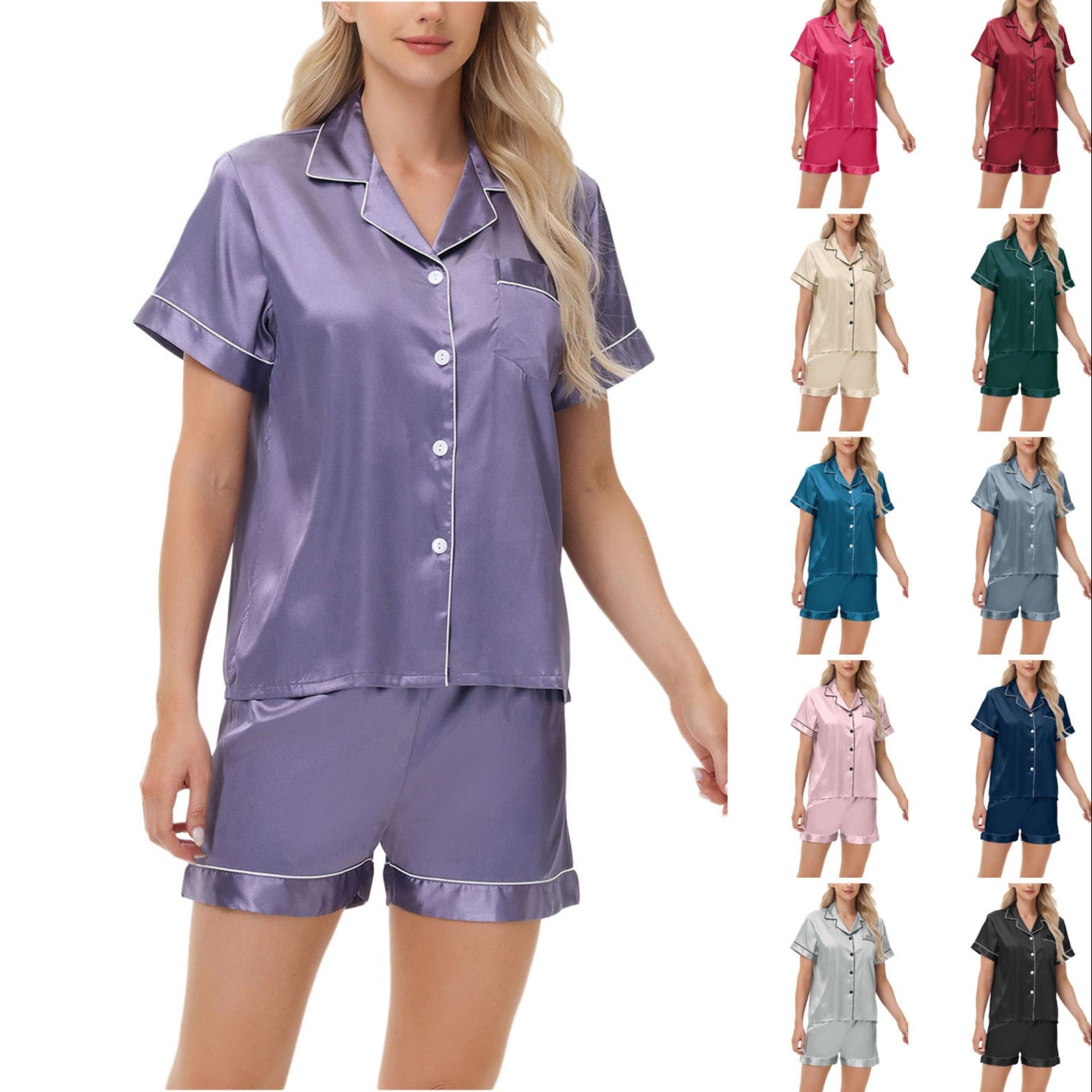 Satin Silk Pajama Set